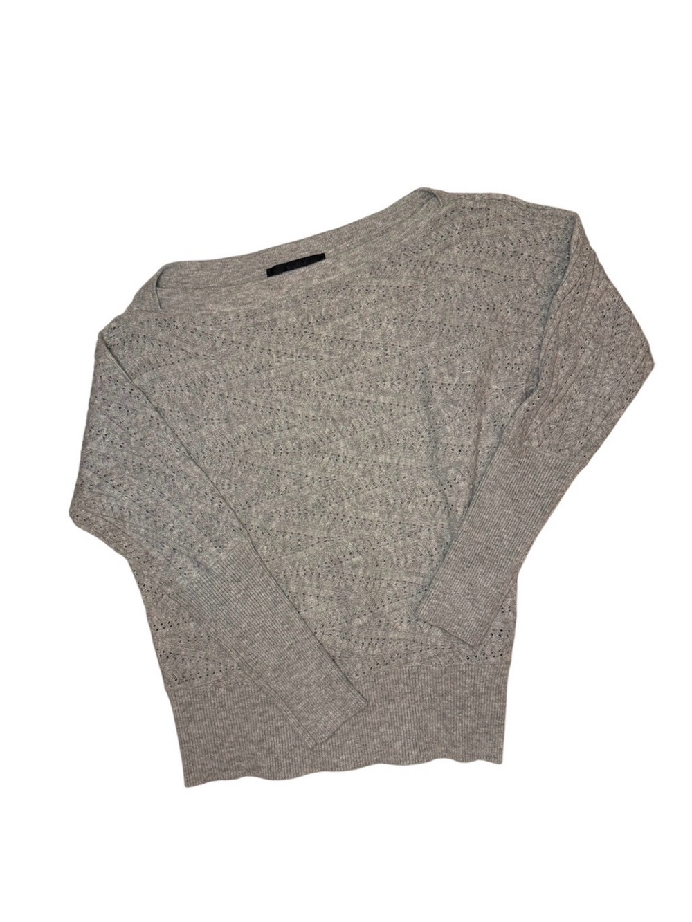 🤍 White House Black Market Gray Open Knit Sweater 🤍